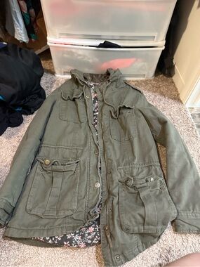 Aeropostale Olive Green Utility Jacket